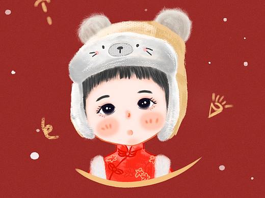 新年手机屏保（个人主页-ZNTA2MzEyNDQ=） - 儿童插画 - 站酷设计师萌乐乐原创素材 - 站酷ZCOOL