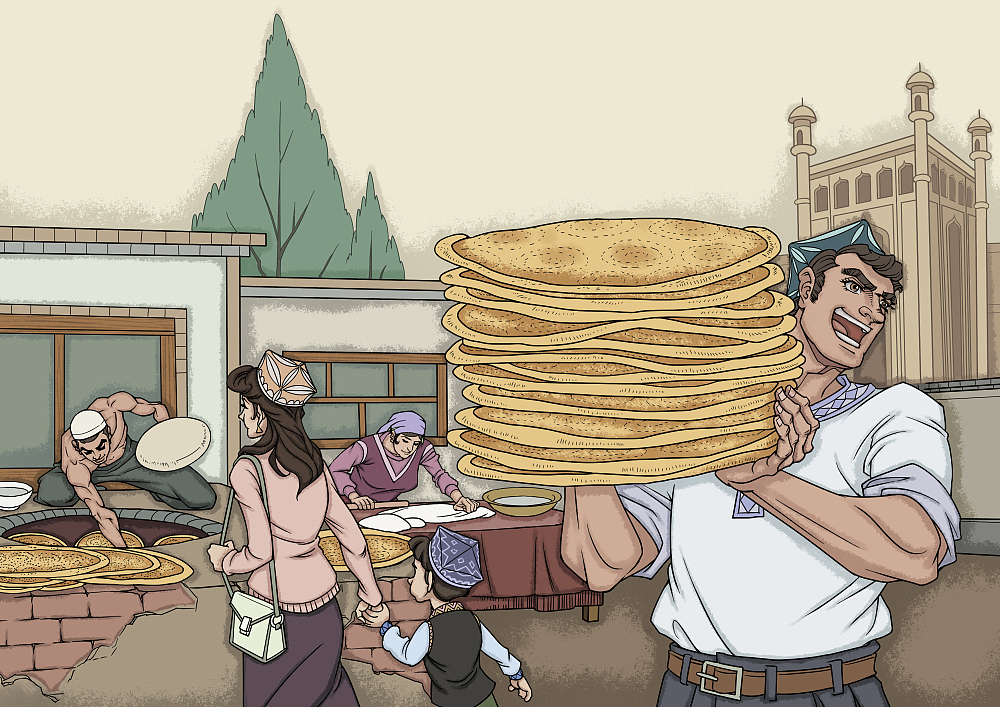 新疆地域风情插画