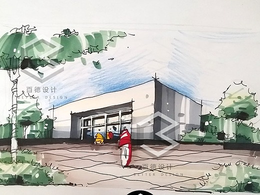 【超级详细上色步骤】两点透视马克笔上色步骤 大全