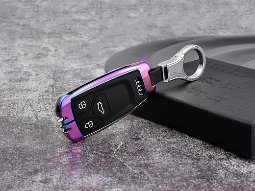 奥迪锌合金软胶钥匙包