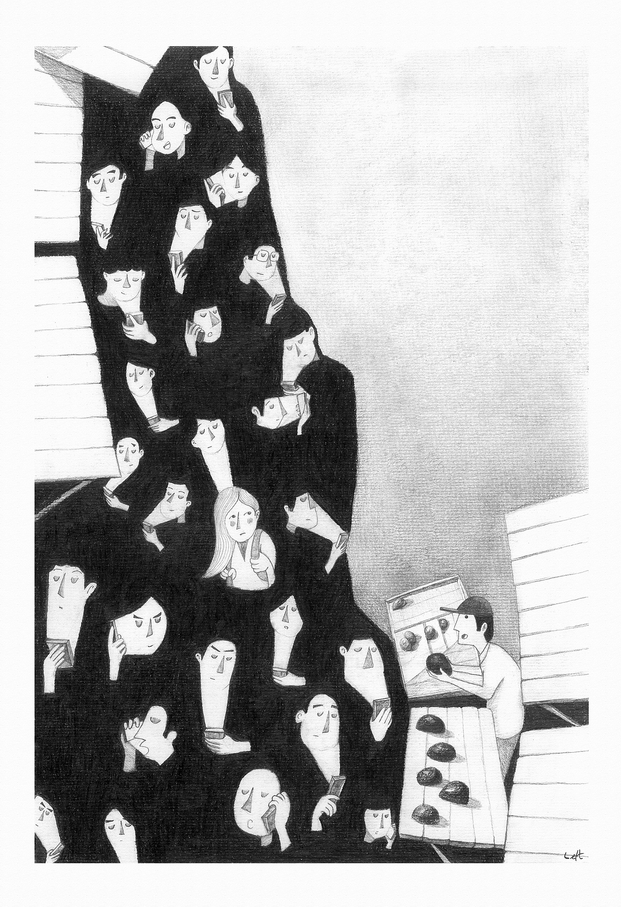 《从众 出众》系列插画作品 #青春答卷2017#（图ZODI0NzY3NzY=） - 艺术插画 - 站酷设计师我叫左原创素材 - 站酷ZCOOL