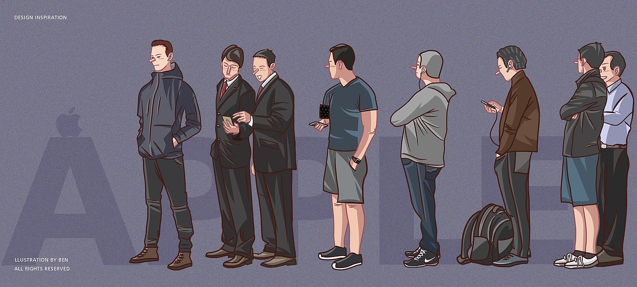 为什么我喝个奶茶要排三个小时？（图ZMTM3MzM3OTA0） - 商业插画 - 站酷设计师阿Ben同学原创素材 - 站酷ZCOOL