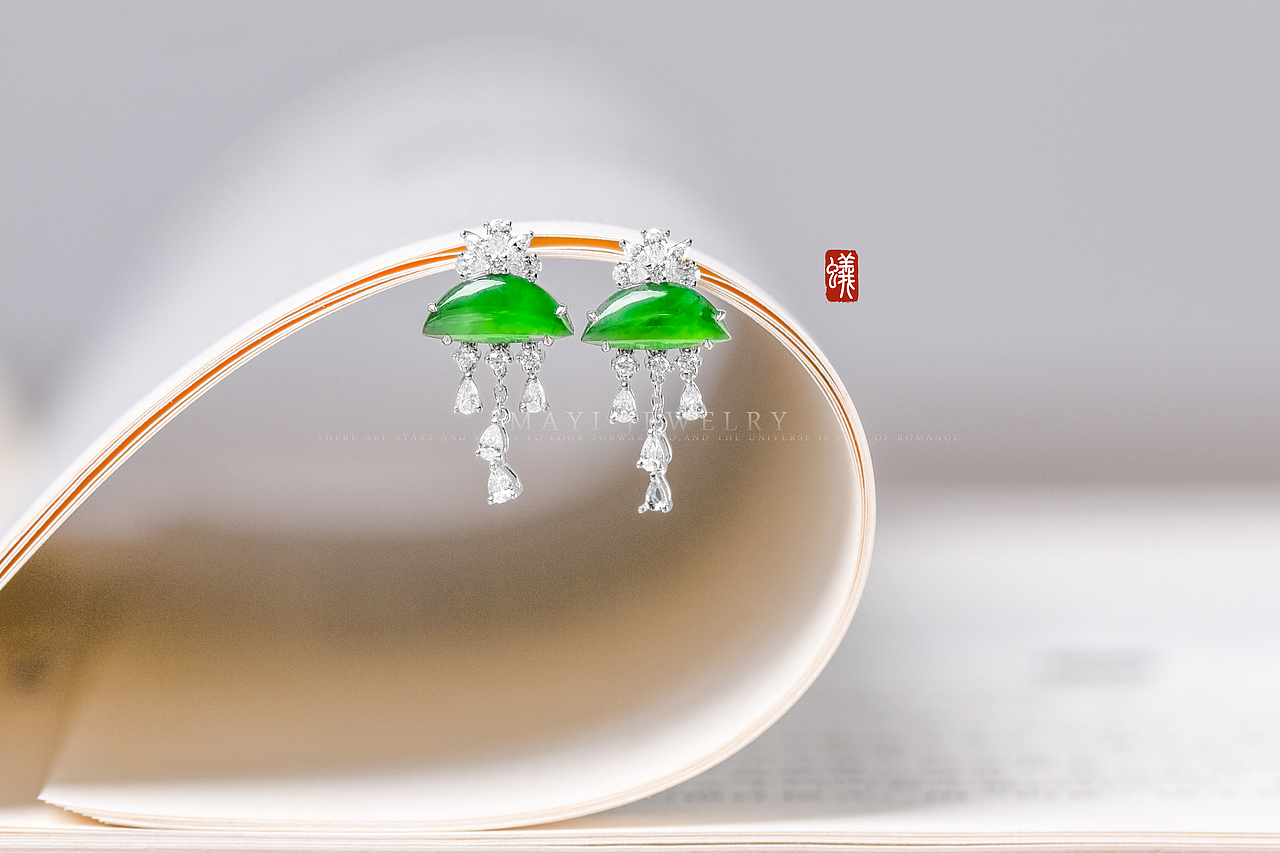 蚂蚁珠宝·个人定制| 18K金镶嵌翡翠| 干净简约耳饰合集（图ZMjI4NDA2OTUy） - 首饰设计 - 站酷设计师蚂蚁珠宝原创素材 - 站酷ZCOOL