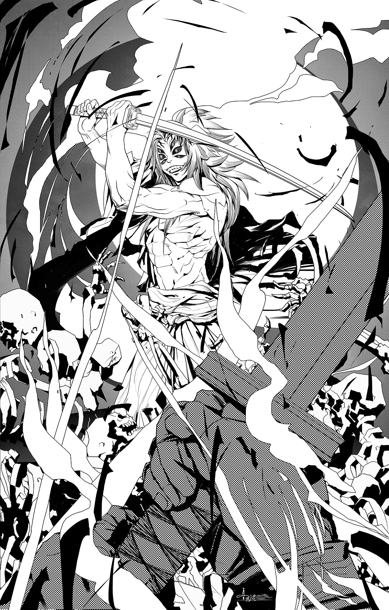 众志成城抗毒双刀小太妹鬼灭之刃六目黑死牟添加表情喜欢ta的作品吗?