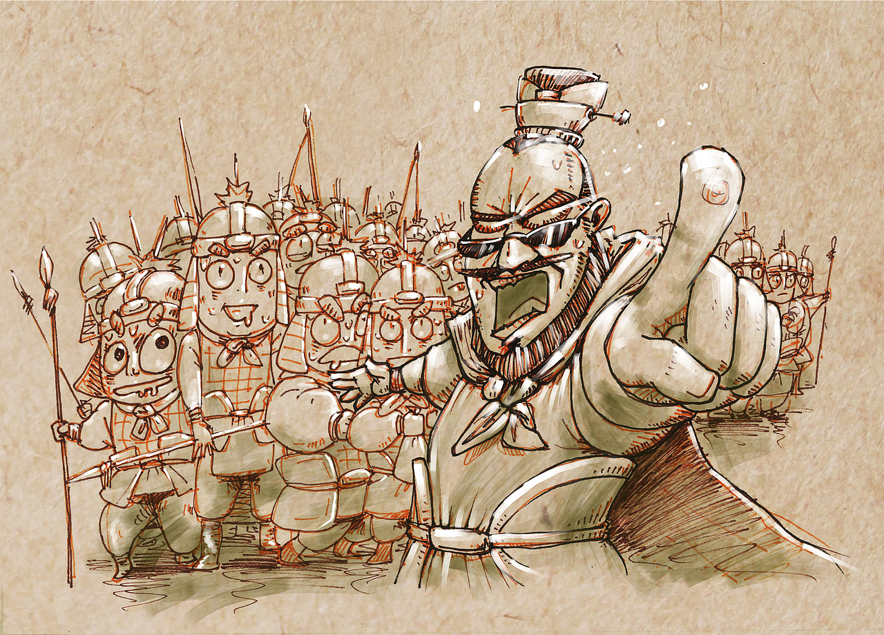 古典成语漫画创作-望梅止渴（图ZMTk4MDg5MjY4） - 短篇/格漫 - 站酷设计师李子贤原创素材 - 站酷ZCOOL