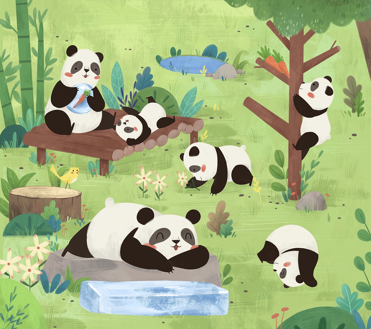 熊猫|插画|儿童插画|xiaoyaored鹿喵喵 - 原创作品 - 站酷 (ZCOOL)