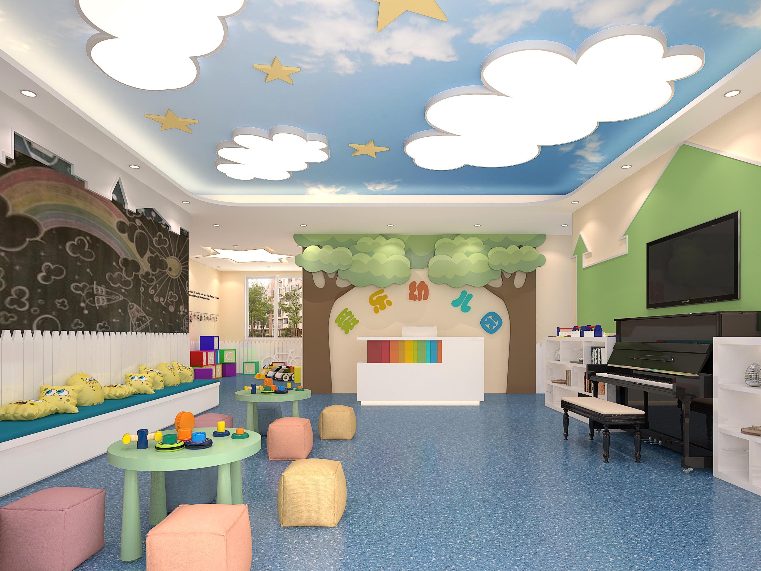 1992幼儿园，午托，教育，|空间|室内设计|设计师小玉 - 原创作品 - 站酷 (ZCOOL)