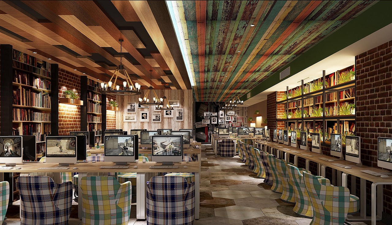 网吧效果图 成都网吧设计 峰域空间设计工作室