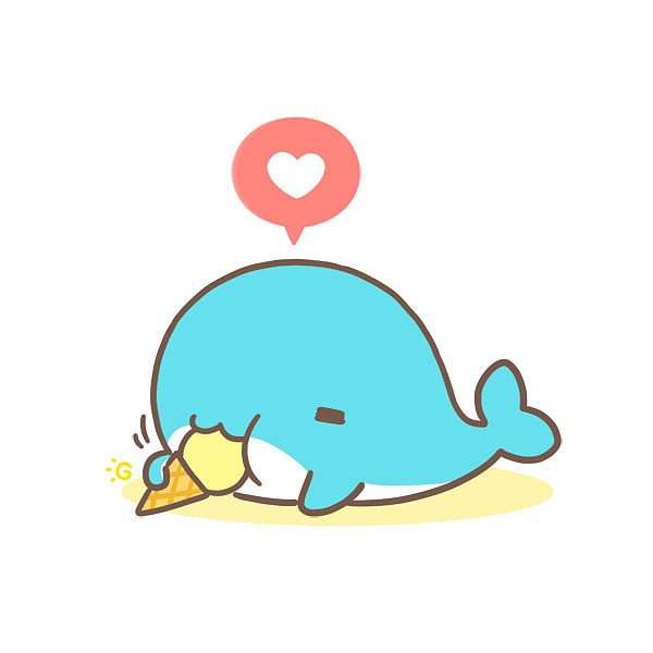 夏日鲸鱼表情包