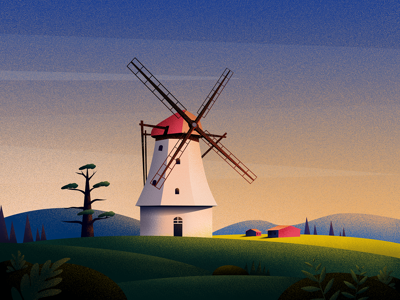 风景插画（图ZMTgwMjM1Nzc2） - 商业插画 - 站酷设计师JasperDesigner原创素材 - 站酷ZCOOL