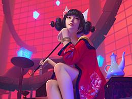 宝青坊小狐狸贺图