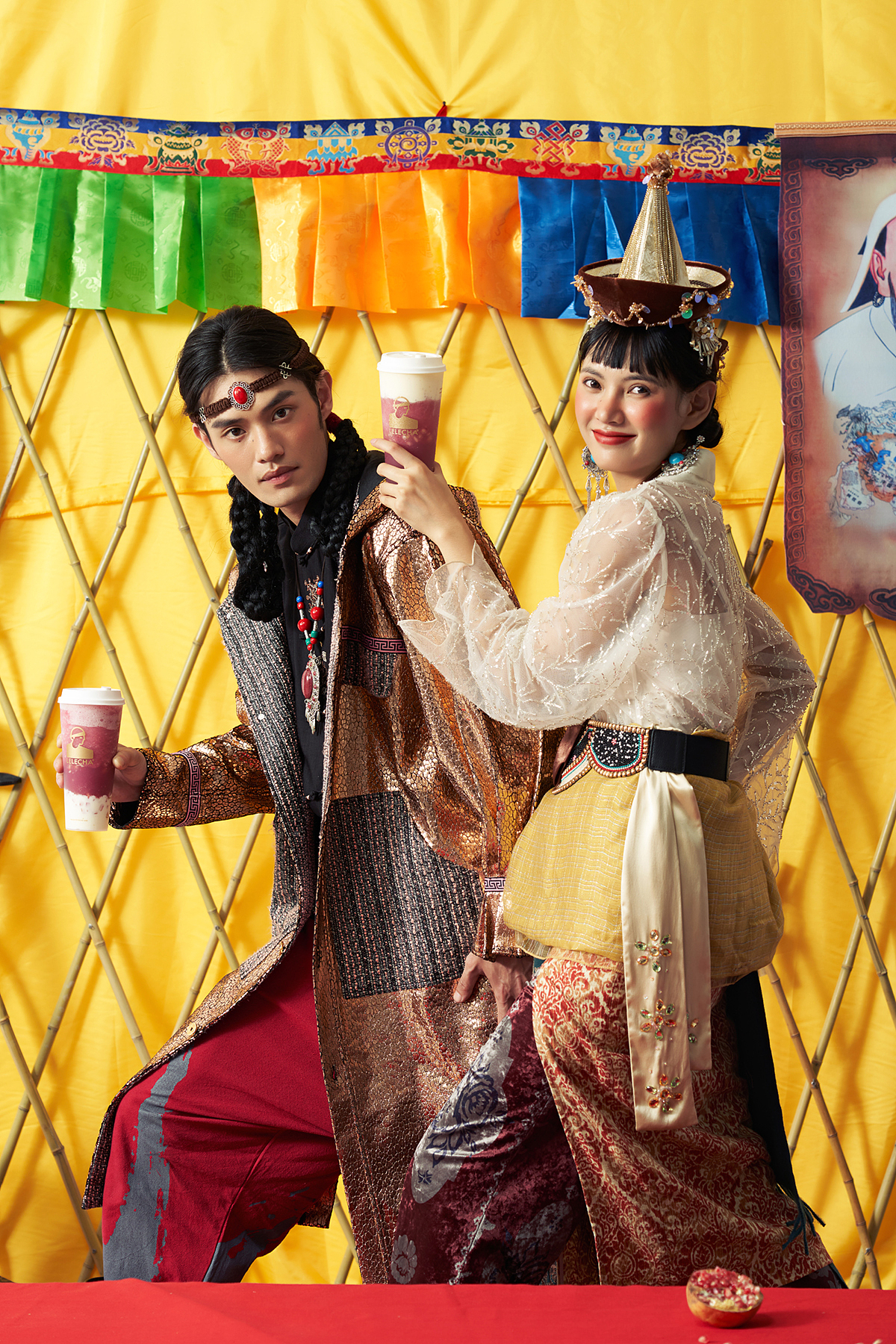 商业摄影 乐乐茶石榴(蒙古风)拍摄