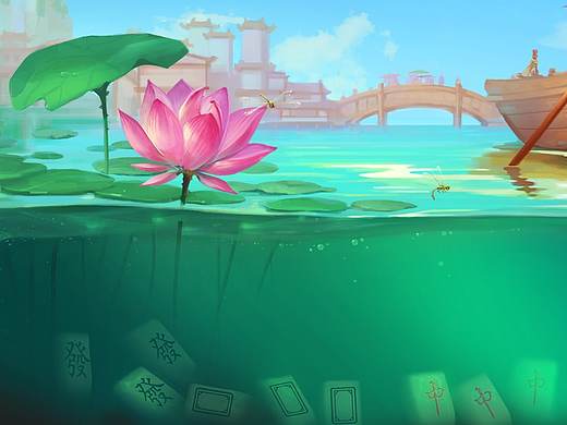 棋牌——烟波江南岸——游戏登陆界面，美宣