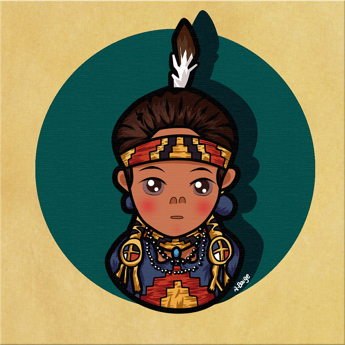 印第安卡通头像