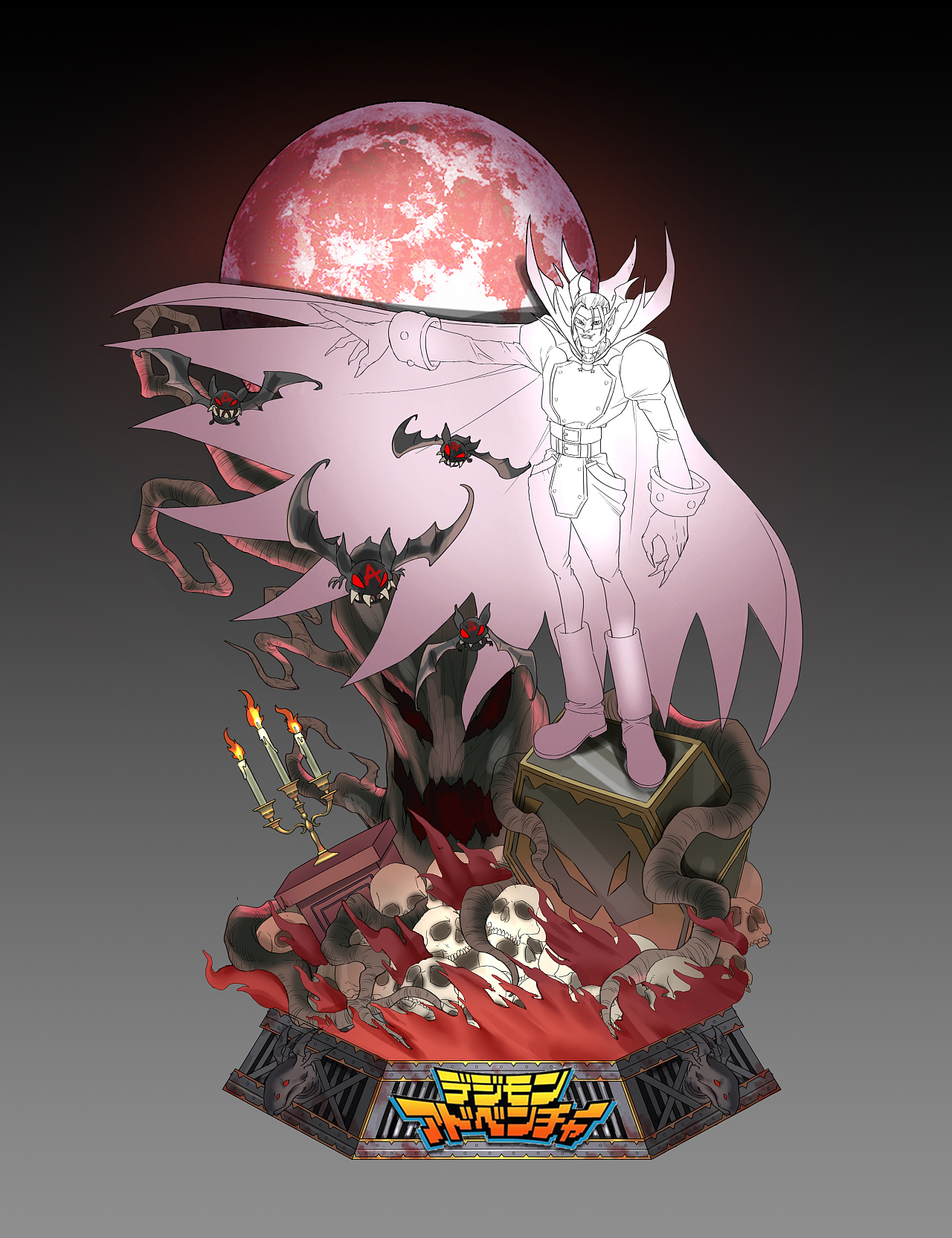 吸血鬼兽——数码宝贝设计(草图)|插画|概念设定|i茂茂 - 原创作品