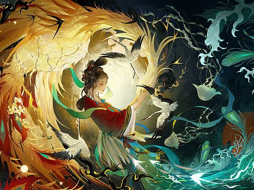 国风神女系列《精卫填海》