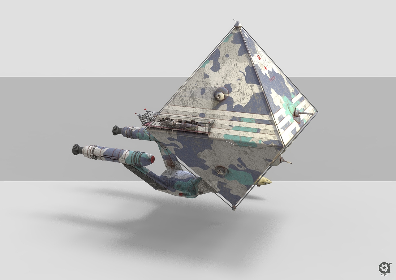 ussr人造雷天使二型[s] smat-18a原型机 浮空要塞 |三维|机械/交通