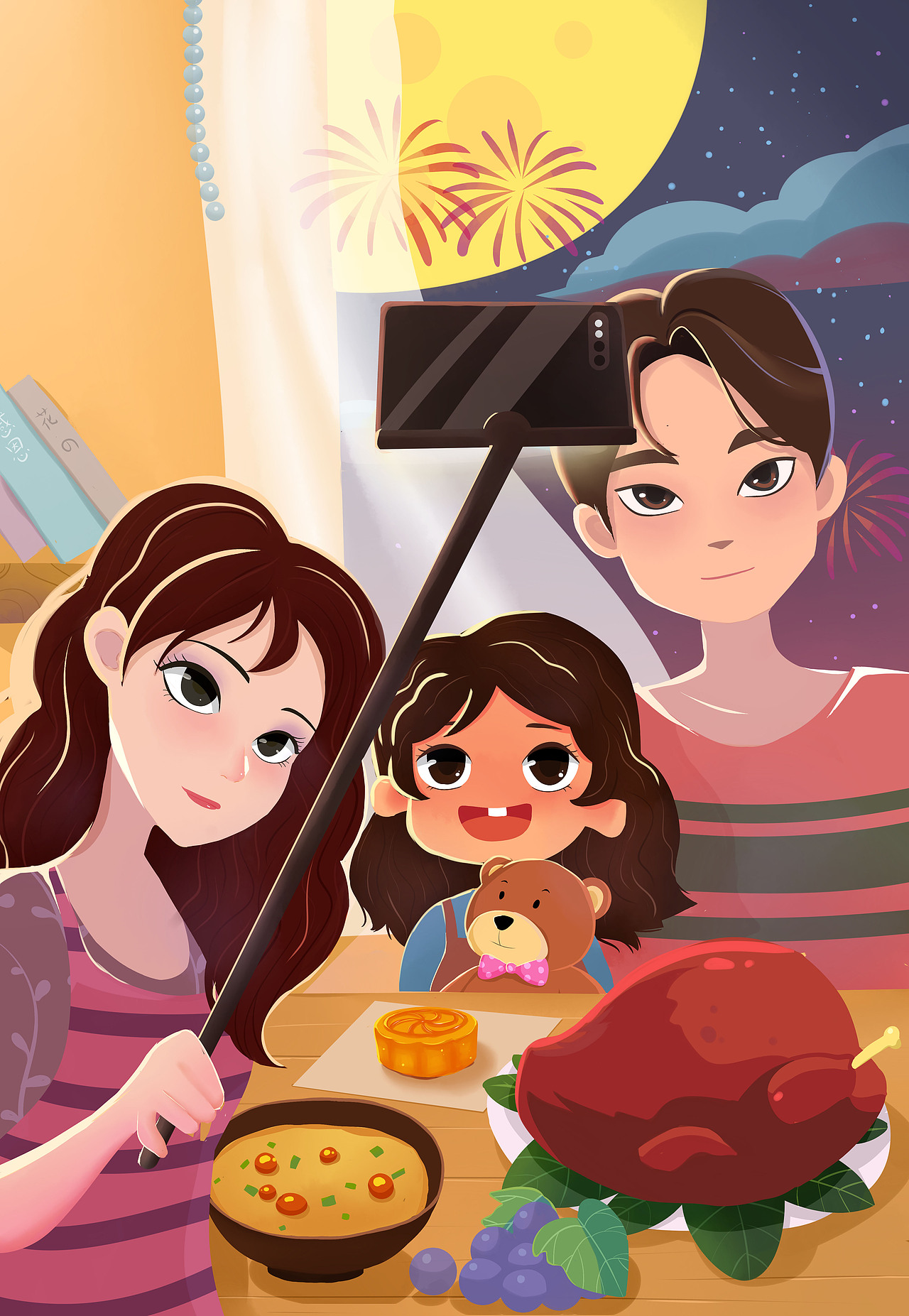 中秋节插画（图ZMTczNjU4NDk2） - 商业插画 - 站酷设计师设图66原创素材 - 站酷ZCOOL