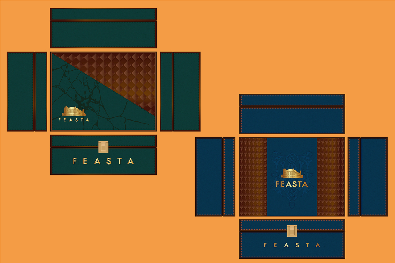 红酒双支皮盒包装设计