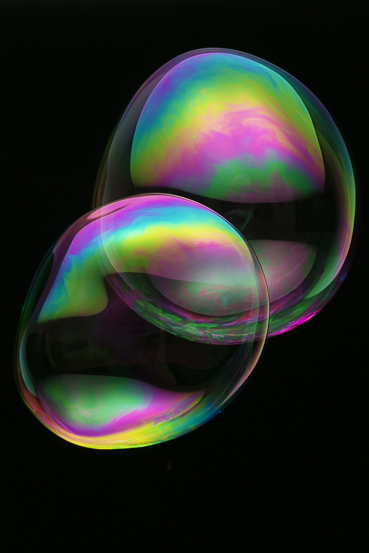 让人心情愉悦的抽象泡沫拍摄