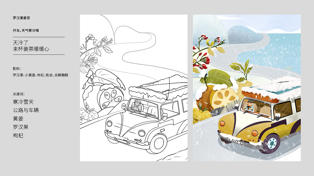 中石化联合千烨集团定制款-罗汉果茶包装（图ZMjM4NjkxNjY4） - 商业插画 - 站酷设计师南西_原创素材 - 站酷ZCOOL