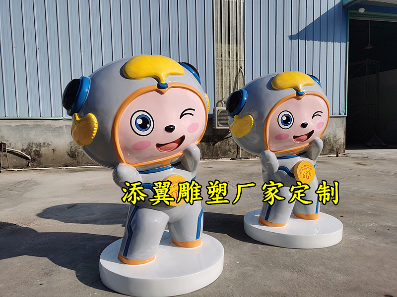 企业ip形象吉祥物玻璃钢银杏叶娃娃雕塑笑容满满的装扮