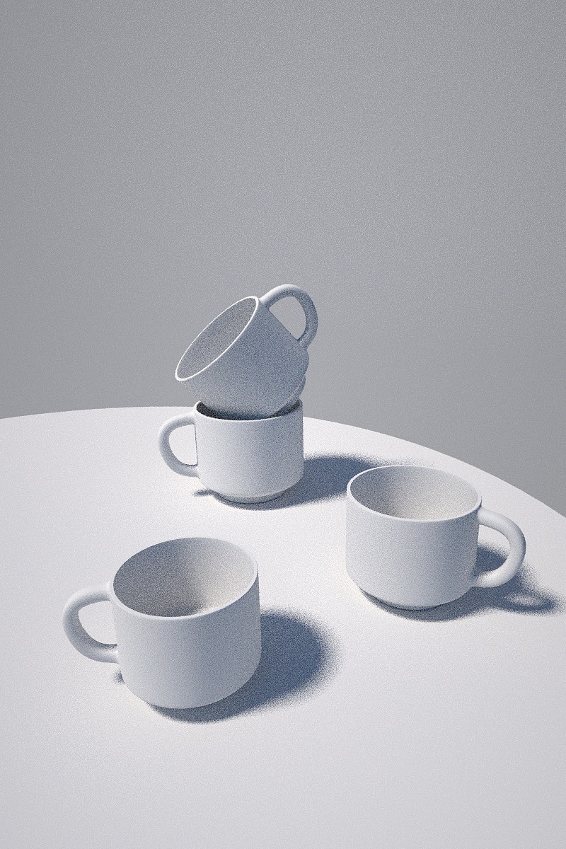 c4d日用品杯子建模 oc渲染