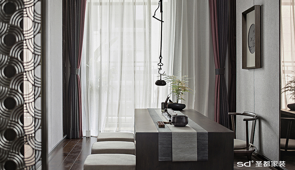 江苏常州145㎡中式风（图ZMjcxMTgwNzI0） - 家装设计 - 站酷设计师圣都家装原创素材 - 站酷ZCOOL