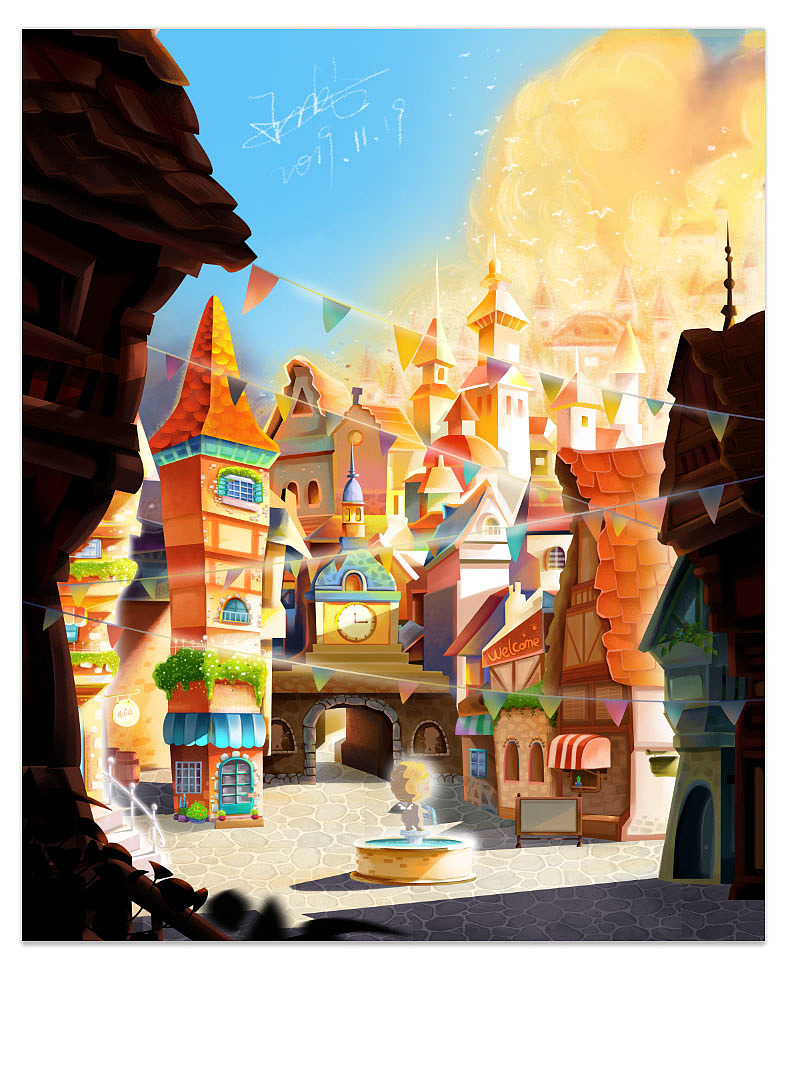 小镇|插画|儿童插画|15810808425whp_原创作品-站酷(zcool)