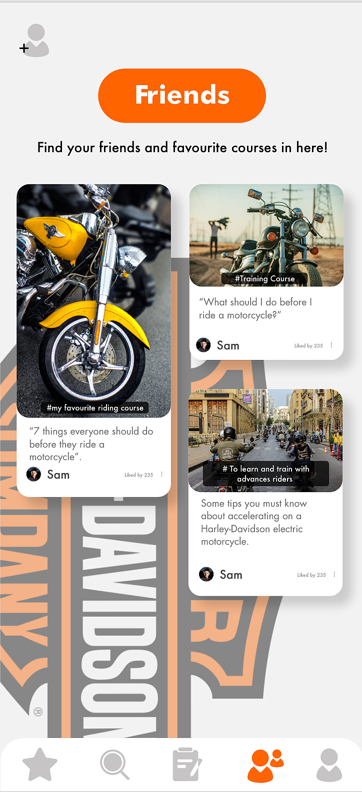 Harley Davidson 哈雷戴维森摩托车骑行课程app