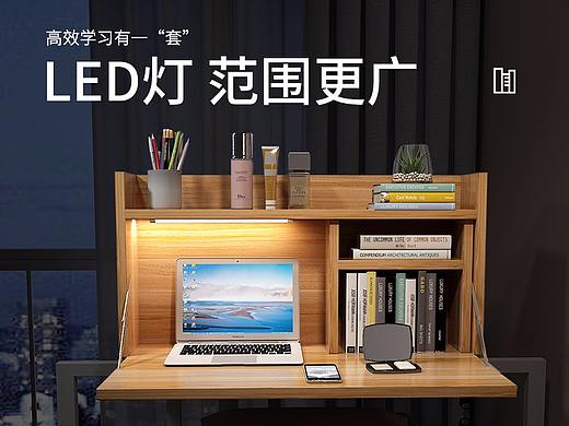 床上一体式书架/电脑桌详情