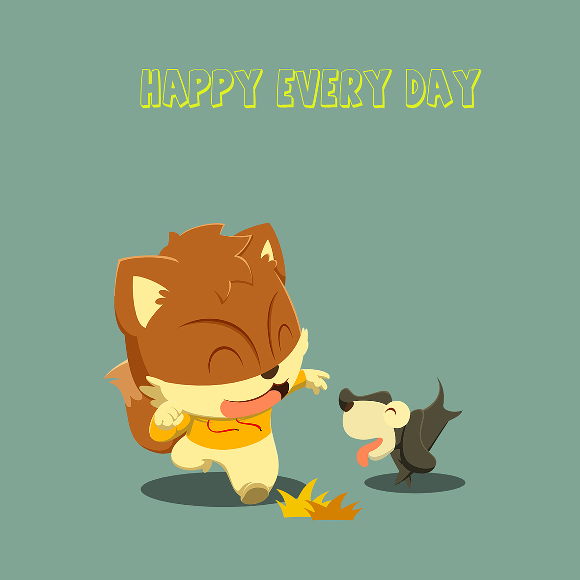 【三只松鼠】校园 生活 追忆 儿时（图ZMzYwNTAyNTY=） - 商业插画 - 站酷设计师松鼠IP内容中心原创素材 - 站酷ZCOOL