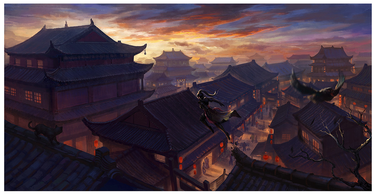 《笑傲江湖》宣传图系列（图ZMjI3NDMwMzY=） - 商业插画 - 站酷设计师海盗W原创素材 - 站酷ZCOOL