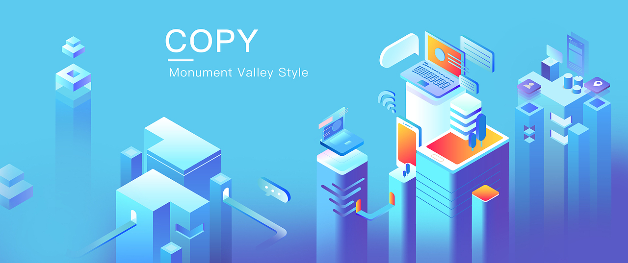 #纪念碑谷#color（图ZMTE5MTk5ODY0） - 商业插画 - 站酷设计师小美来啦原创素材 - 站酷ZCOOL