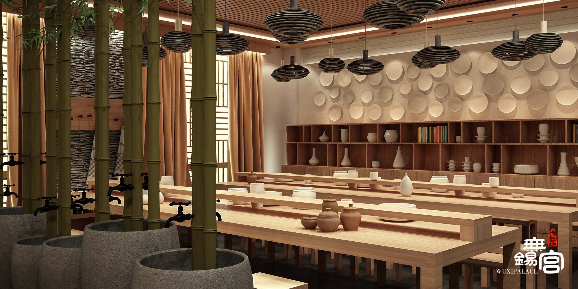 陶艺与茶艺展室|空间|室内设计|Doreenhu - 原创作品 - 站酷 (ZCOOL)