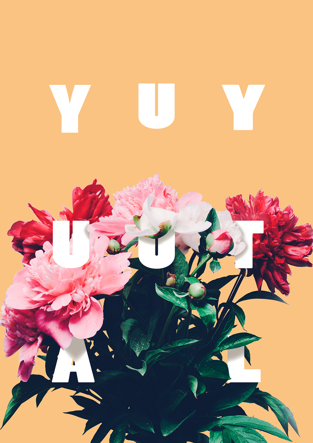 花朵海报设计字体排版