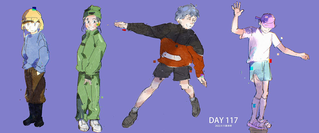 【人物隔日涂】101-172（图ZMzI2OTkwMTA4） - 创作习作 - 站酷设计师黑羊呀原创素材 - 站酷ZCOOL