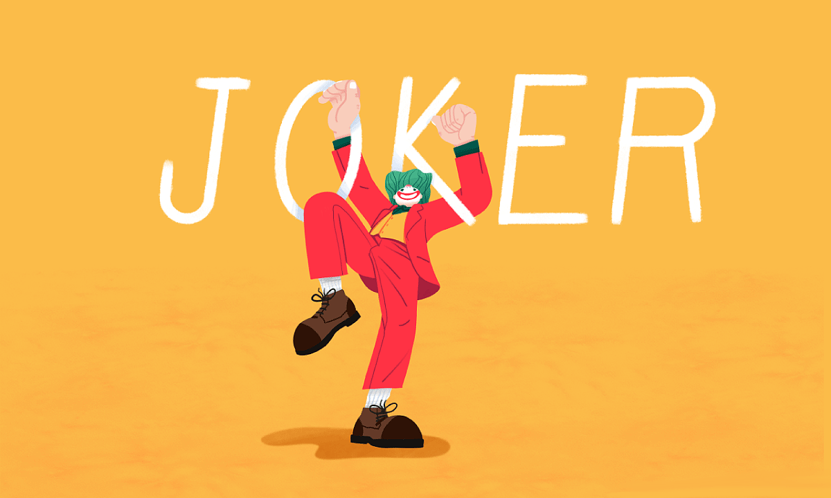 小丑在台阶上跳舞