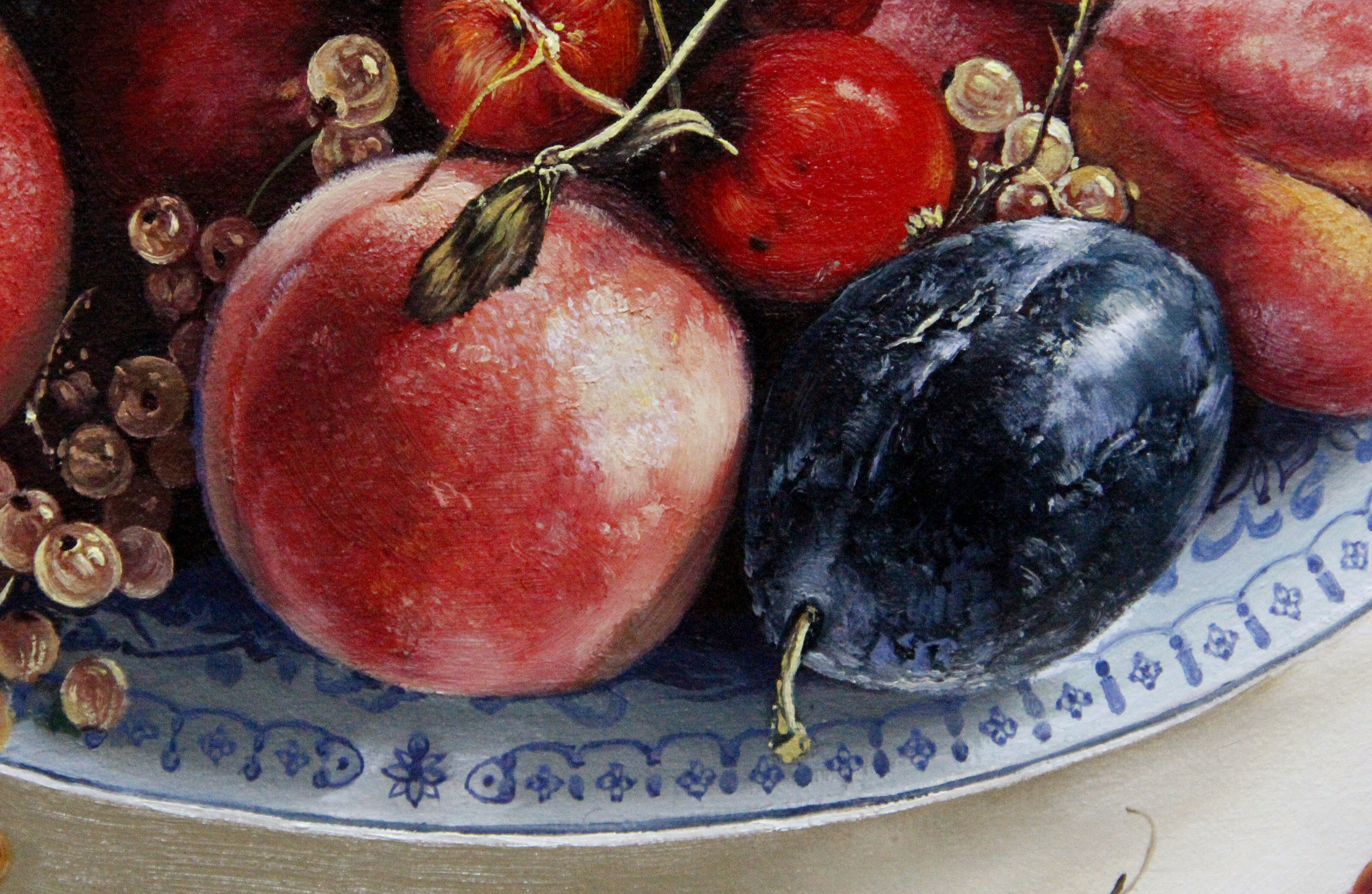 果盘油画