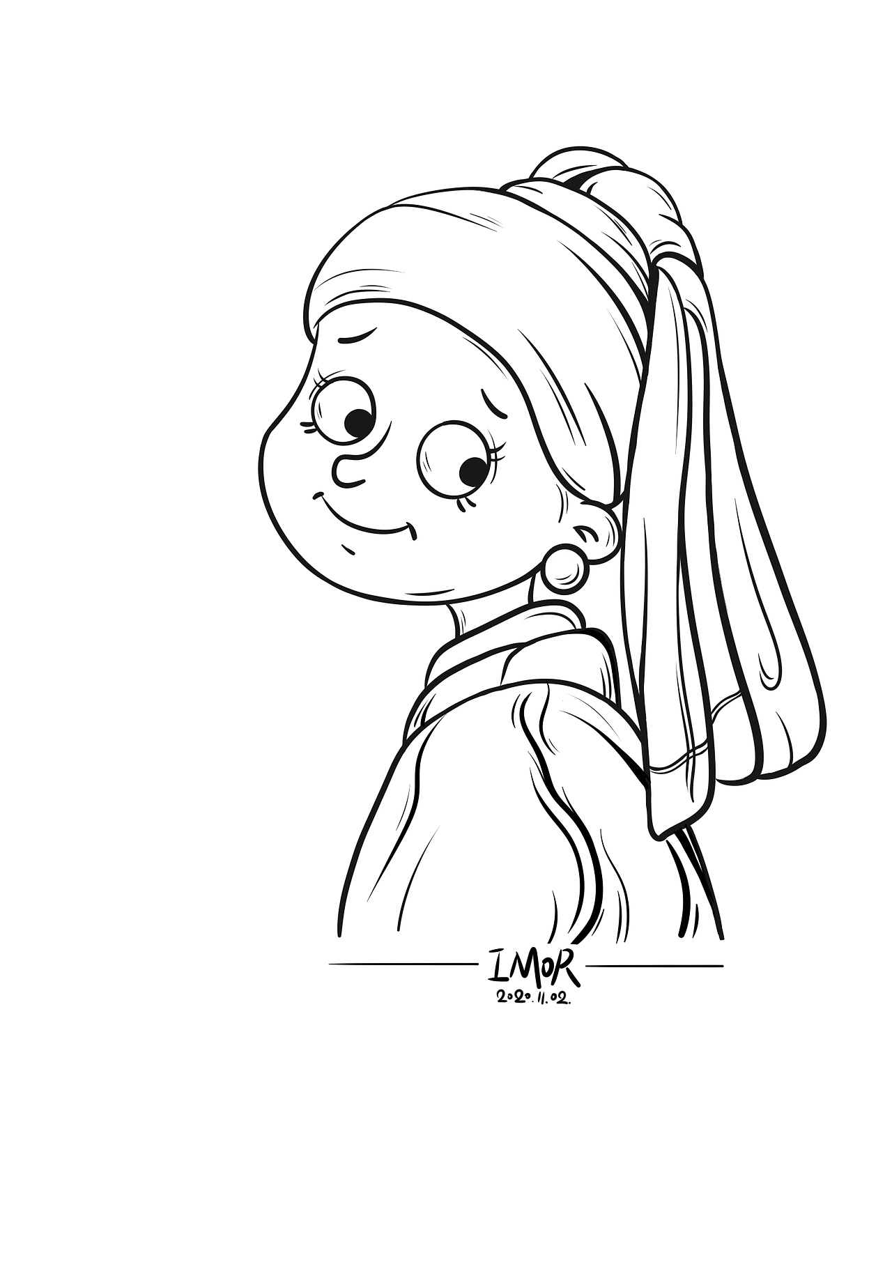 版绘之《世界名画》系列,卡通版头像集齐12张