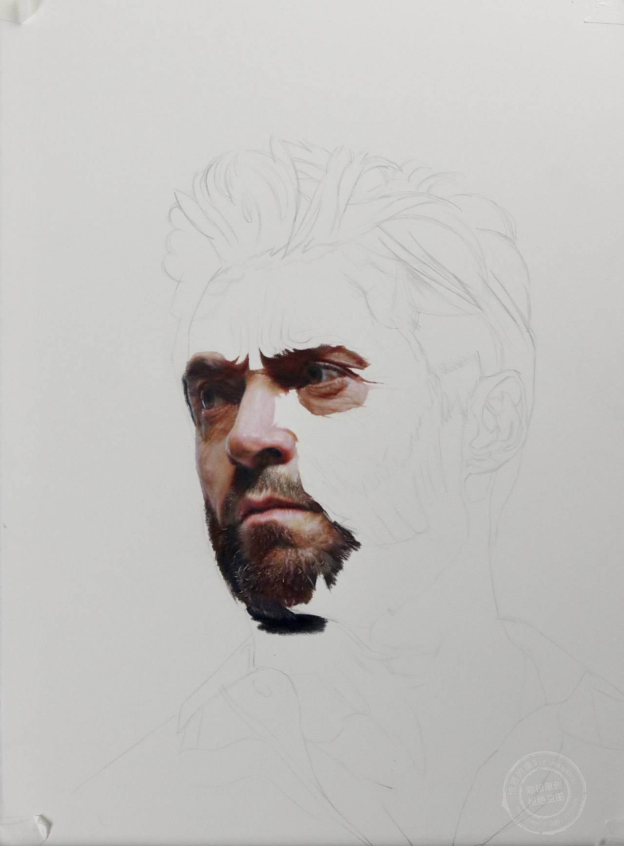 彩铅手绘休杰克曼