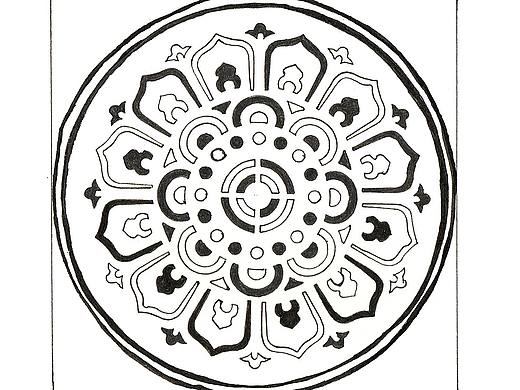 大学图形创意图案作业黑白装饰画作业