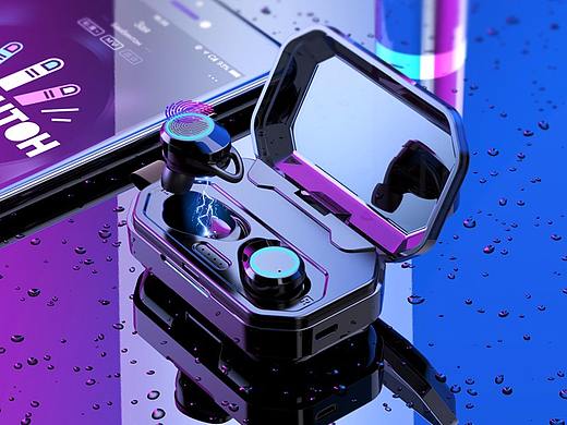 无线耳机建模渲染