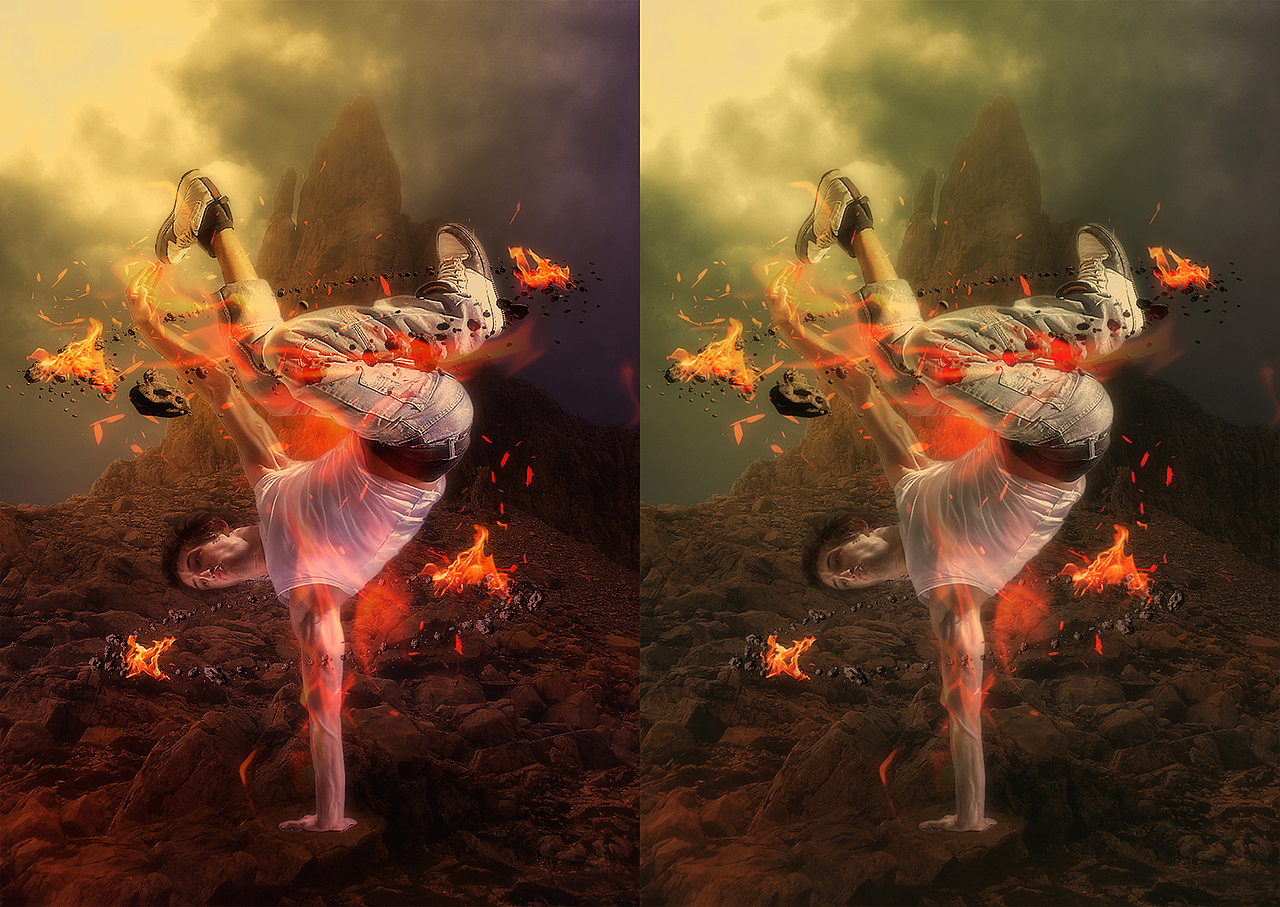 火舞男孩儿海报合成