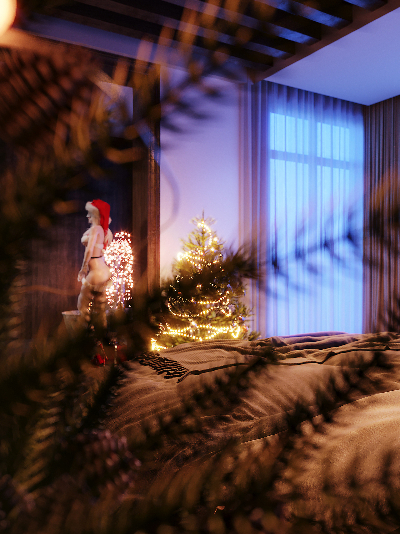 圣诞节,谁的卧室不想有个圣诞老人呢