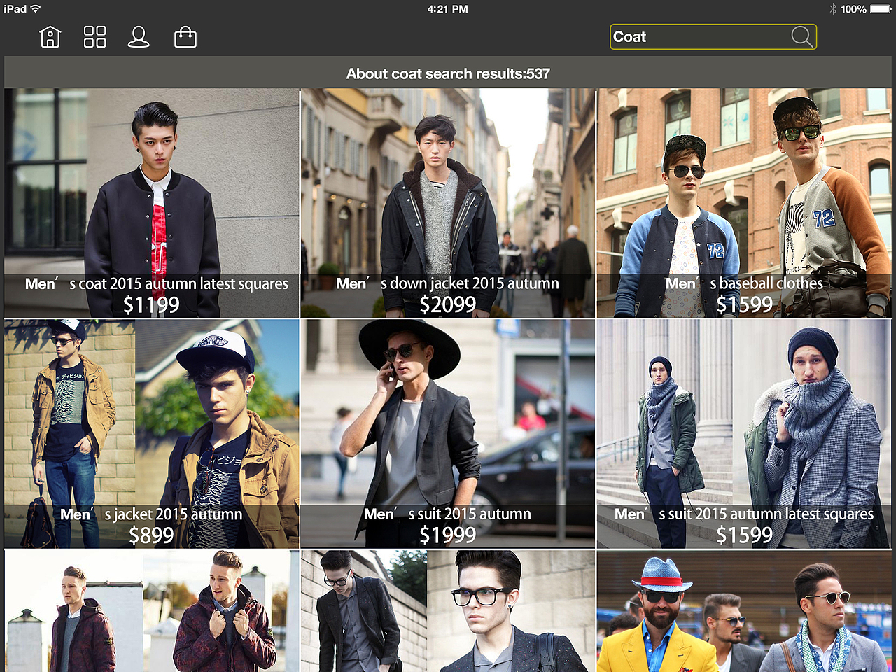 男裝APP PAD端（圖ZNDQxMjM2NzY=） - APP界面 - 站酷設計師田雨jaejoong原創(chuàng)素材 - 站酷ZCOOL