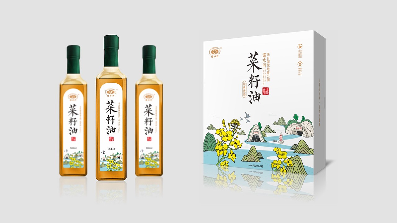 2017【通江县诺水河菜籽油】（图ZMTUzODU4MzY4） - 包装 - 站酷设计师0未来已来0原创素材 - 站酷ZCOOL