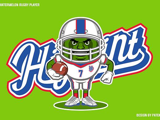 西瓜橄榄球运动员