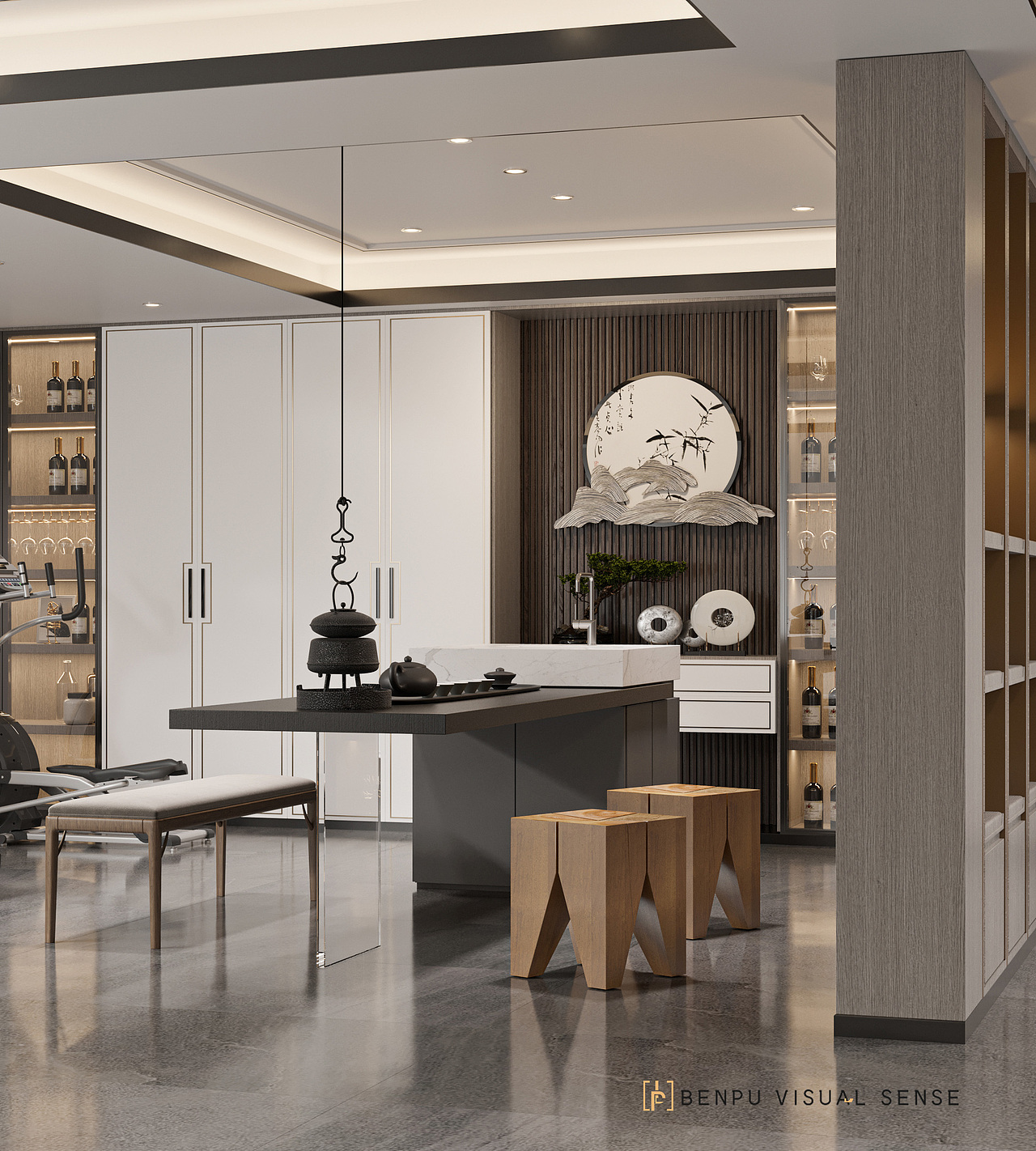 新中式别墅（图ZMjc4MTMxMTgw） - 家装设计 - 站酷设计师大飞仔原创素材 - 站酷ZCOOL