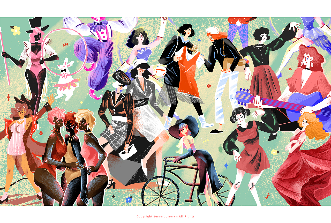 五月·复古插画打卡